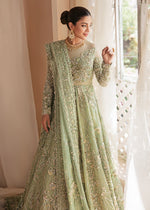 Pistachio Green Embroidered Organza Gown (3-Piece) - Image 4