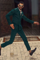 Myrtle Green Running Stitch Groom Valima Suit (2-Piece) - Image 4