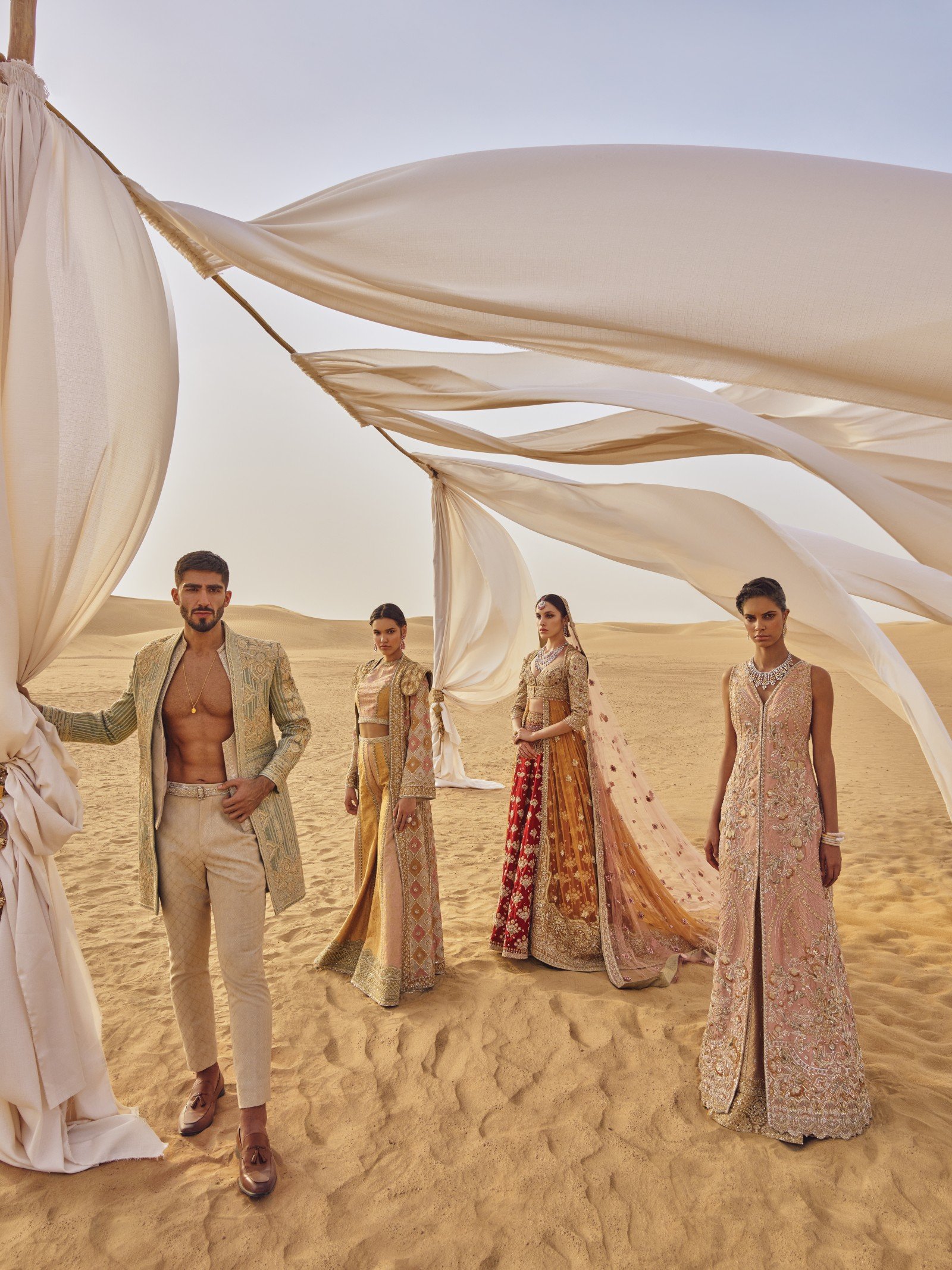 Sage Green Brocade Sherwani (2-Piece) - Image 1