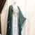 Pakistani Green and White Zari Embroidered Georgette Kaftan (1-Pc) - Image 2
