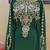 Emerald Green Zari Beaded Georgette Kaftan (1-Pc) - Image 5
