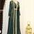 Pakistani Bottle Green Zari Embroidered Georgette Kaftan (1-Pc) - Image 2
