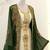 Pakistani Green Zari Embroidered Georgette Kaftan (1-Pc) - Image 3