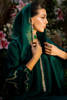 Emerald Green Hand-Embellished Silk Kaftan (2-Piece) - Image 7