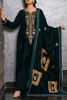 Leafy Green Embellished Velvet Kaftan (2-Piece) - Image 2