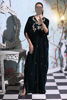 Green Gota Dabka Velvet Kaftan (1-Pc) - Image 5
