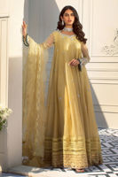 Pakistani Kiwi Green Zardozi Organza Kalidar (3-Piece) - Image 5