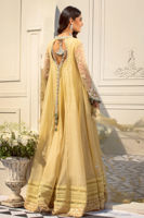 Pakistani Kiwi Green Zardozi Organza Kalidar (3-Piece) - Image 6