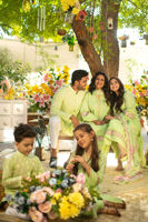 Mint Green Chikan Embroidered Cotton Kurta (2-Piece) - Image 5