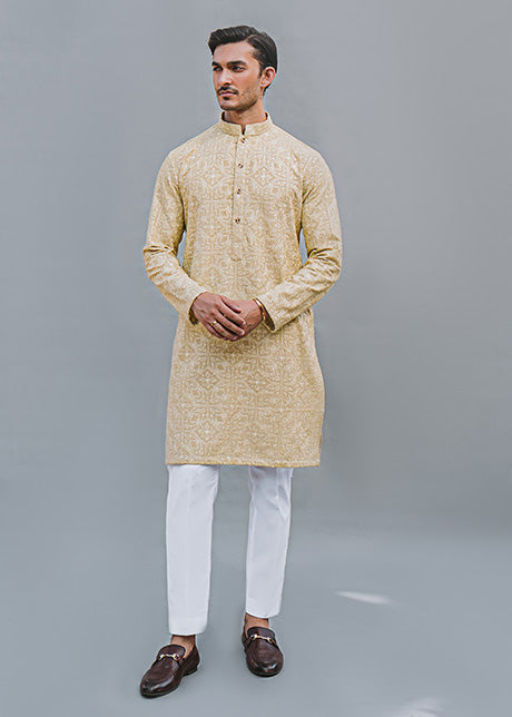 Avocado Embroidered Lawn Men’s Kurta (2-Piece) - Image 1