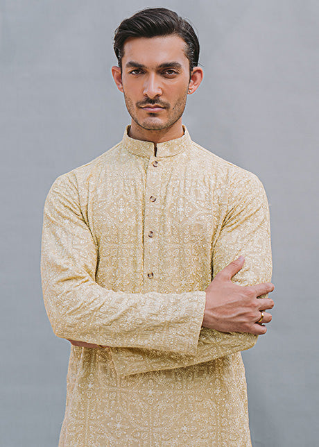 Avocado Embroidered Lawn Men’s Kurta (2-Piece) - Image 3