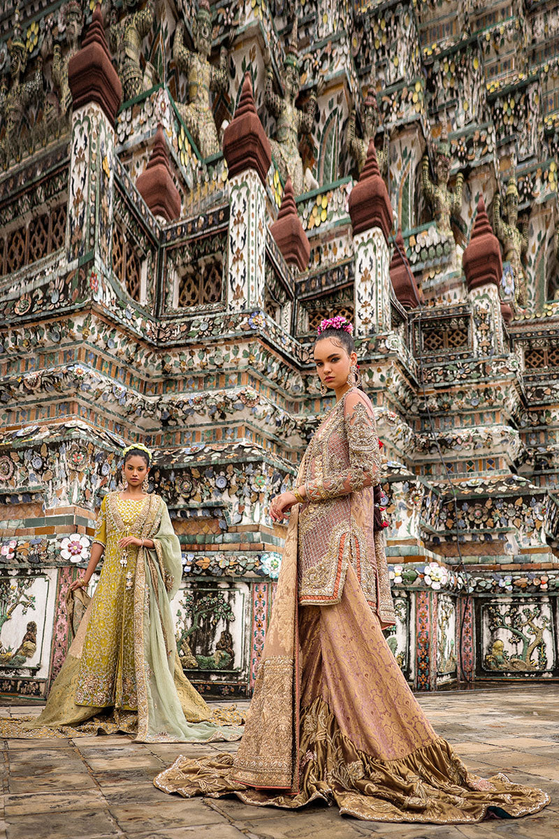 Mint Gota Resham Kamkhaab Farshi Bridal (3-Piece) - Image 12