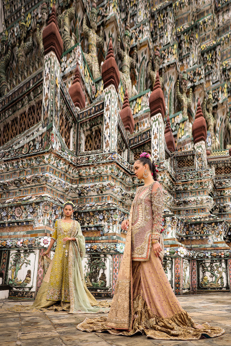 Mint Gota Resham Kamkhaab Farshi Bridal (3-Piece) - Image 13