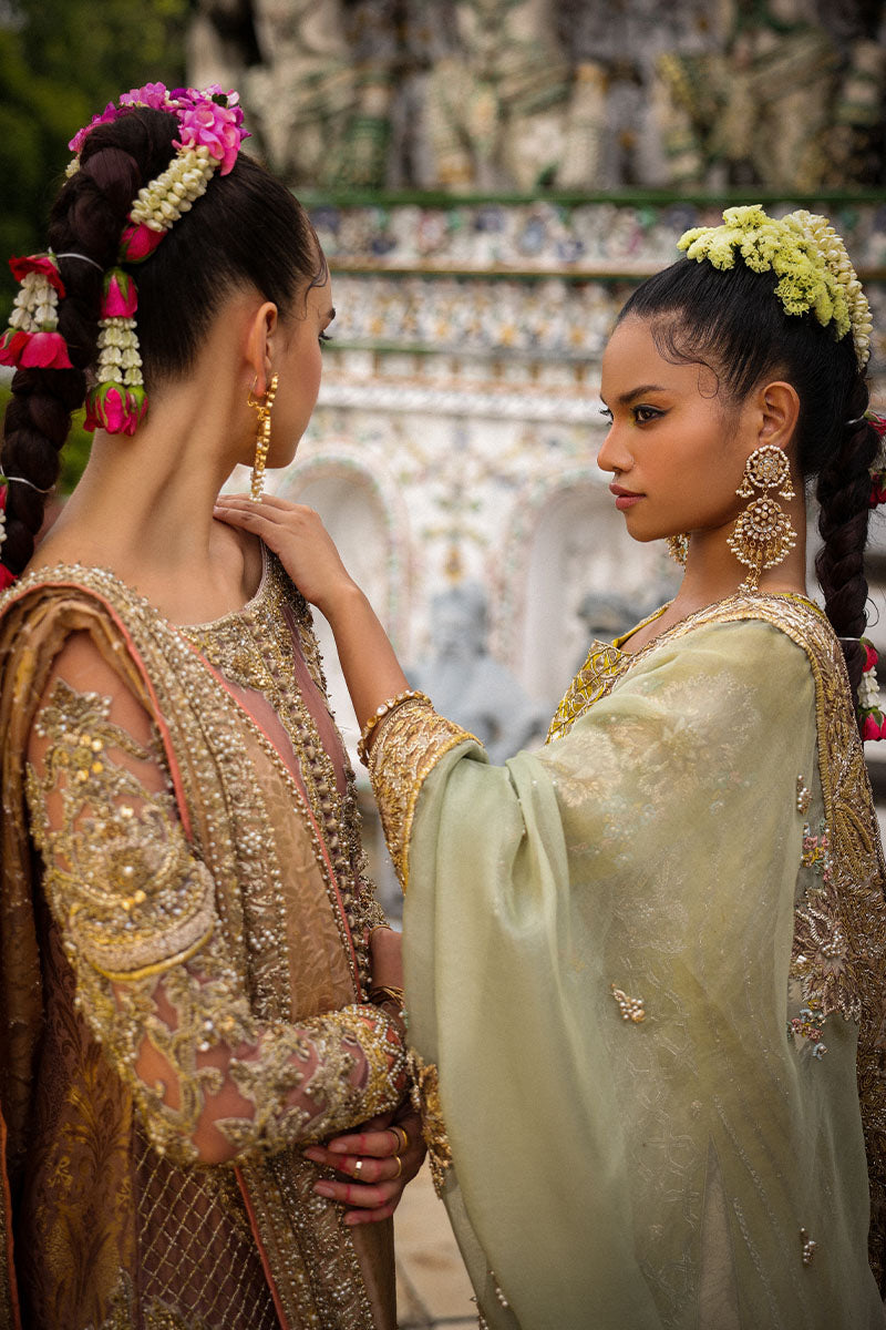 Mint Gota Resham Kamkhaab Farshi Bridal (3-Piece) - Image 9