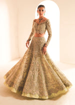 Pakistani Mint Embroidered Net Lehenga Choli (3-Piece) - Image 7