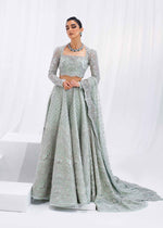 Pakistani Mint Green Embroidered Net Lehenga (3-Piece) - Image 5