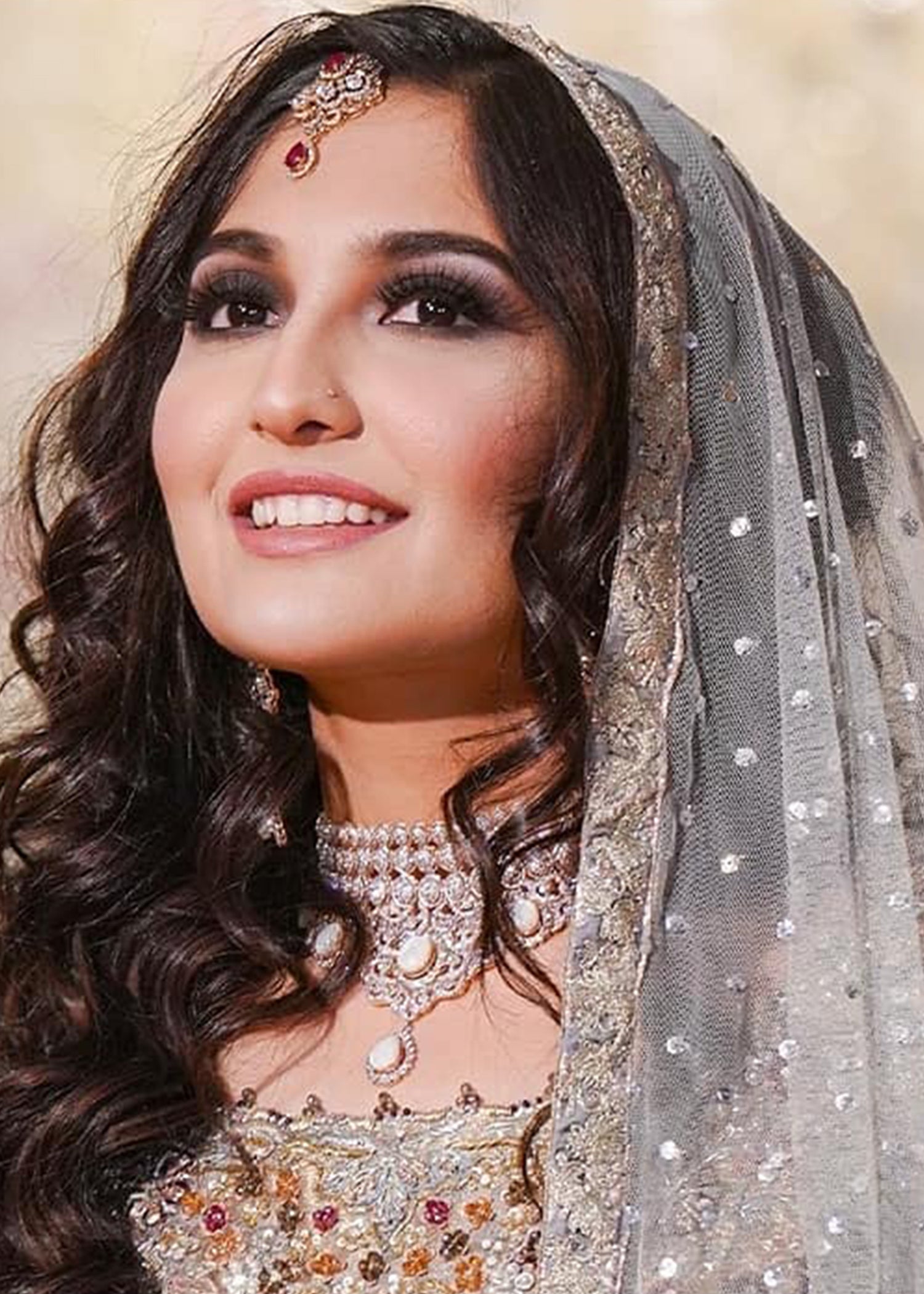 Pistachio Embroidered Net Bridal Lehenga (3-Piece) - Image 3