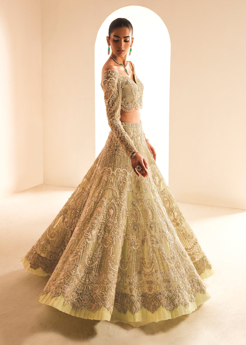 Indian Mint Embellished Net Lehenga Choli (3-Piece) - Image 5