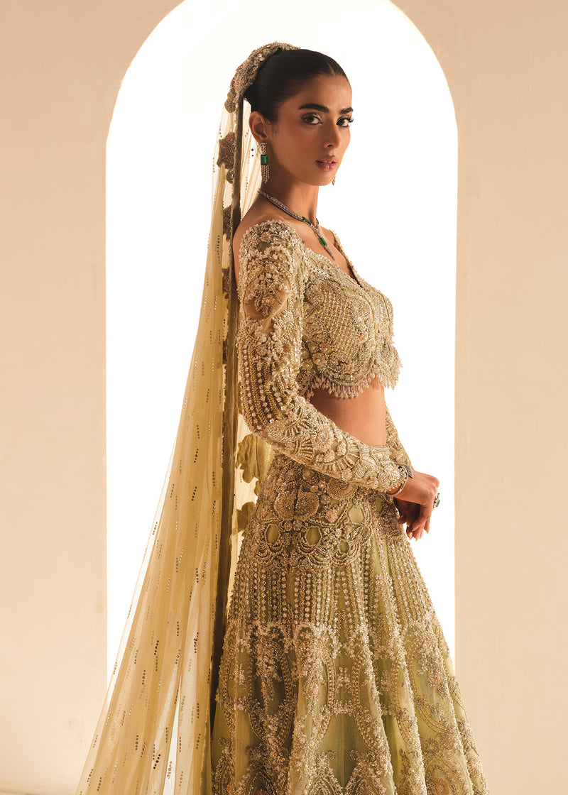 Indian Mint Embellished Net Lehenga Choli (3-Piece) - Image 7