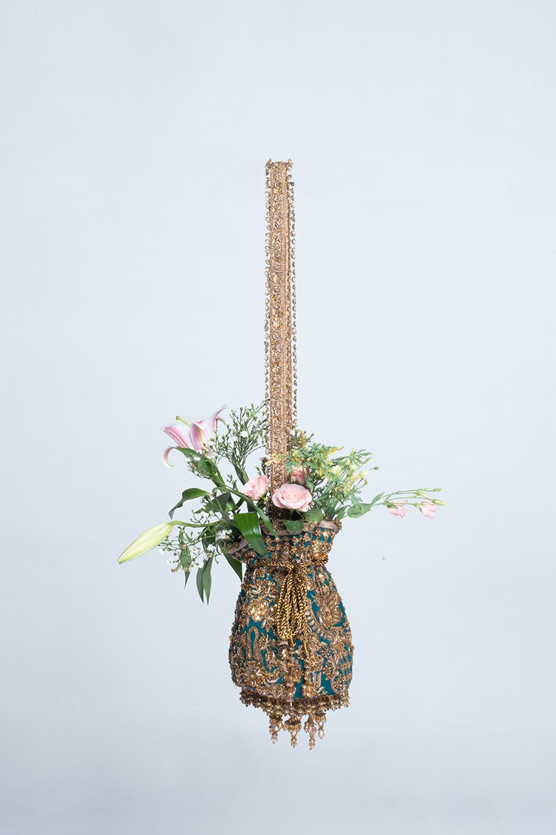 Pakistani Jade Green Zardozi Net Lehenga Set (3-Piece) - Image 8