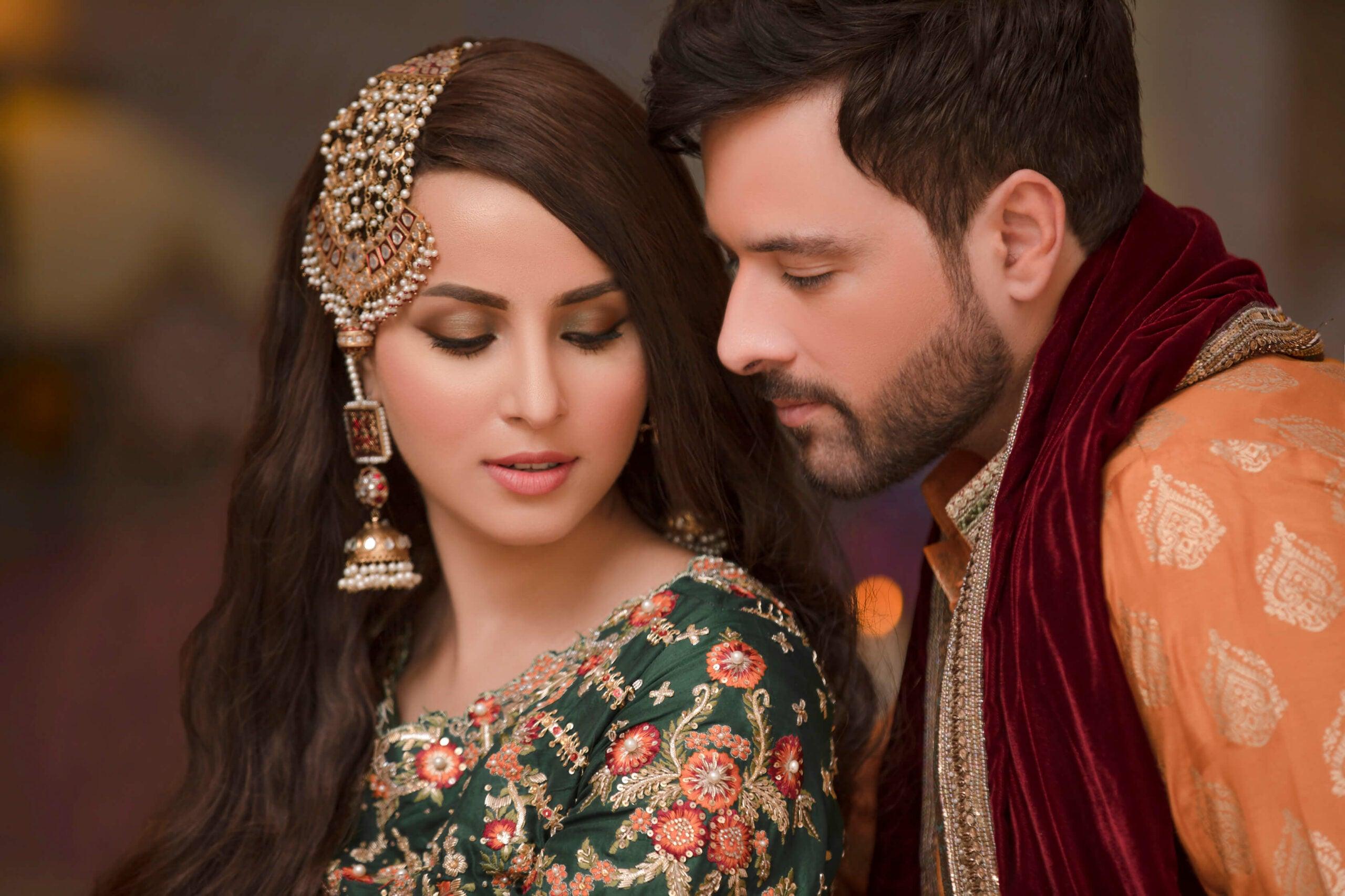 Emerald Green Embroidered Silk Bridal Lehenga (3-Piece) - Image 7