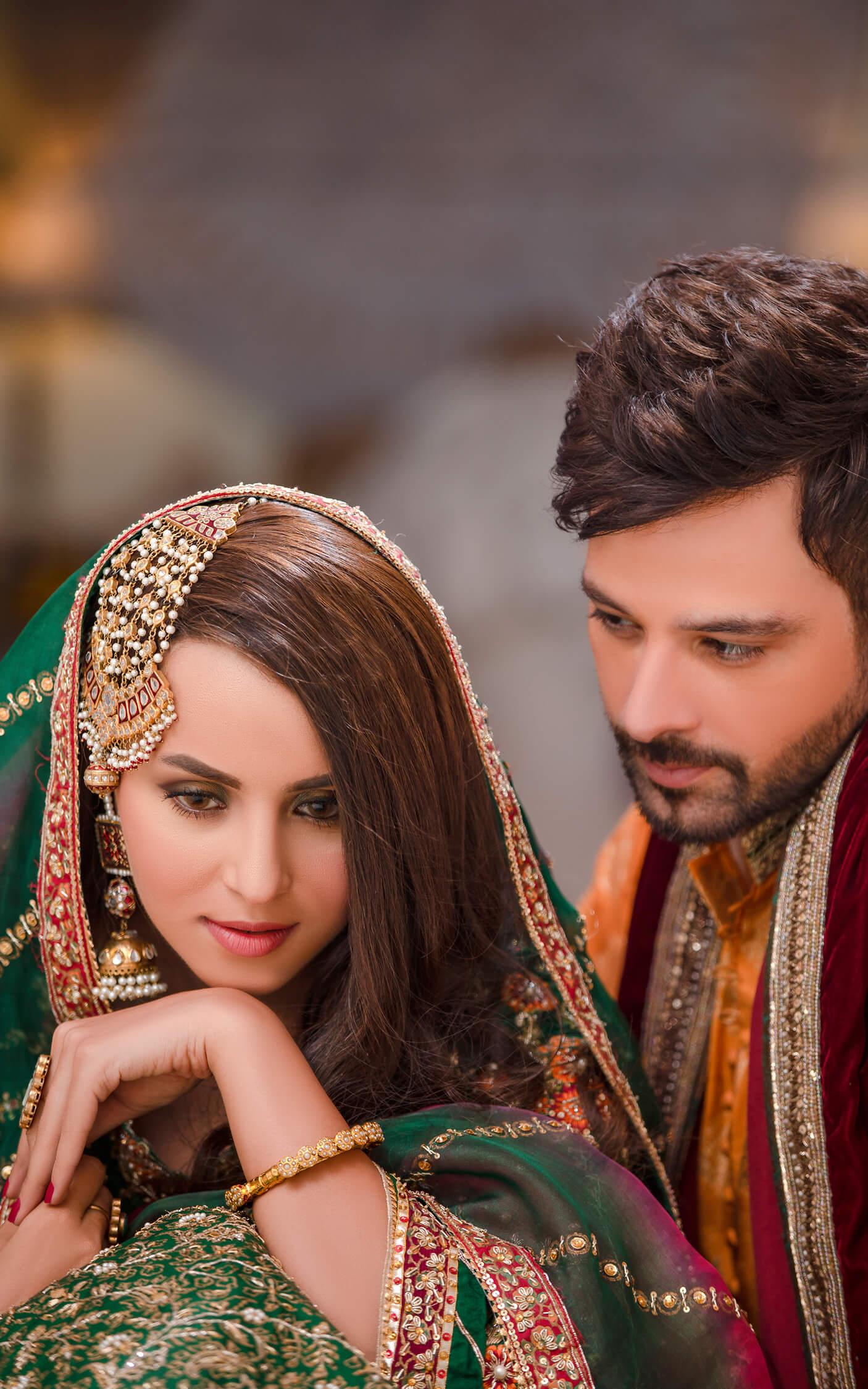 Emerald Green Embroidered Silk-Blend Bridal Lehenga (3-Piece) - Image 15