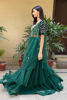 Pakistani Deep Green Hand-Embroidered Velvet Lehenga (3-Piece) - Image 5