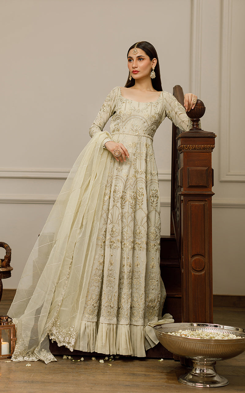 Sage Green Embroidered Chiffon Maxi (2-Piece) - Image 4