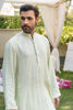 Mint Embroidered Cotton-Silk Kurta (2-Piece) - Image 3