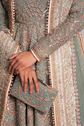 Sage Zardozi Net Pishwas Dress (3-Piece) - Image 14