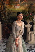 Sage Zardozi Net Pishwas Dress (3-Piece) - Image 3
