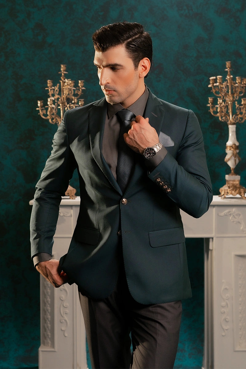 Deep Green Suiting Prince Coat (2-Piece) - Image 2