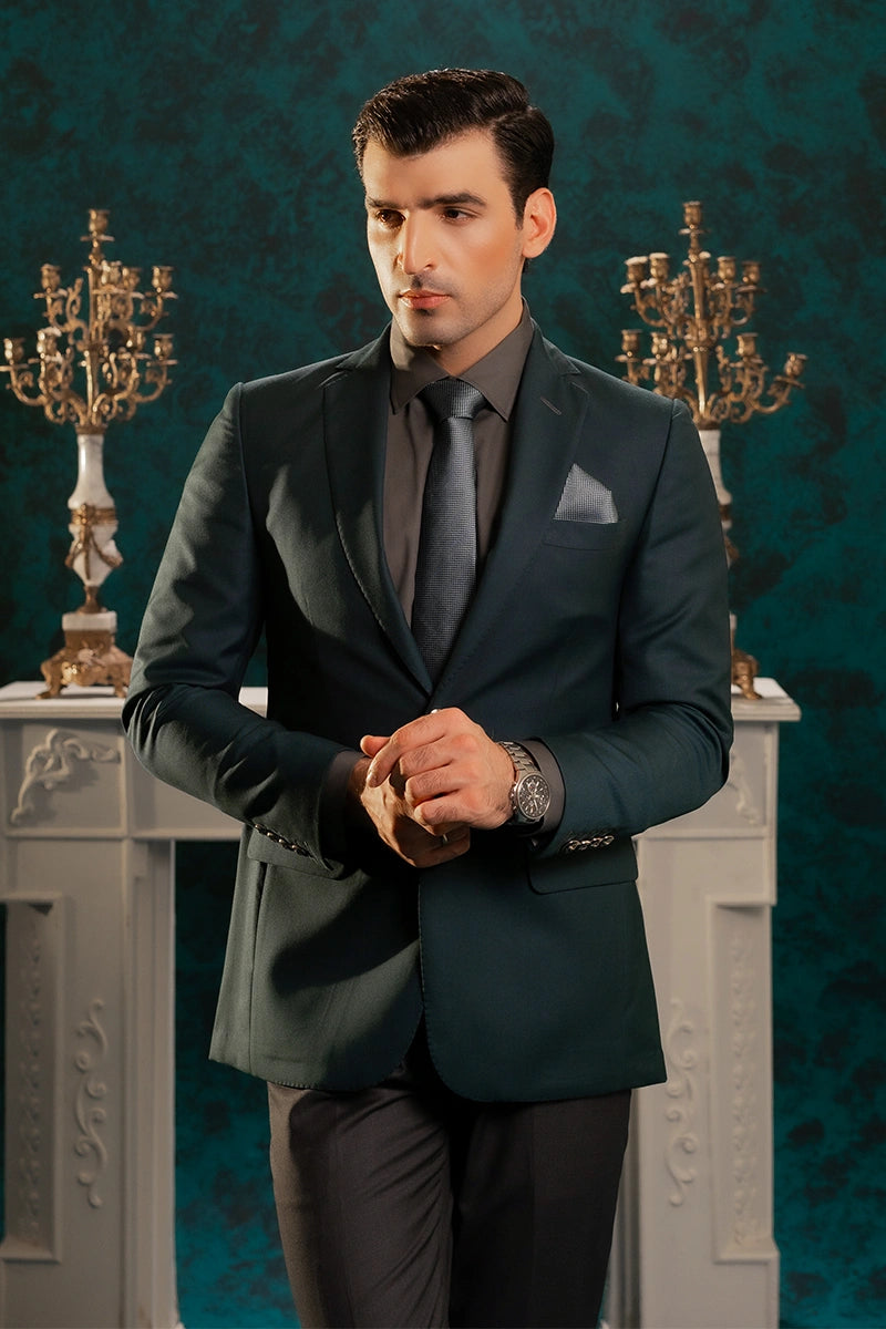 Deep Green Suiting Prince Coat (2-Piece) - Image 3