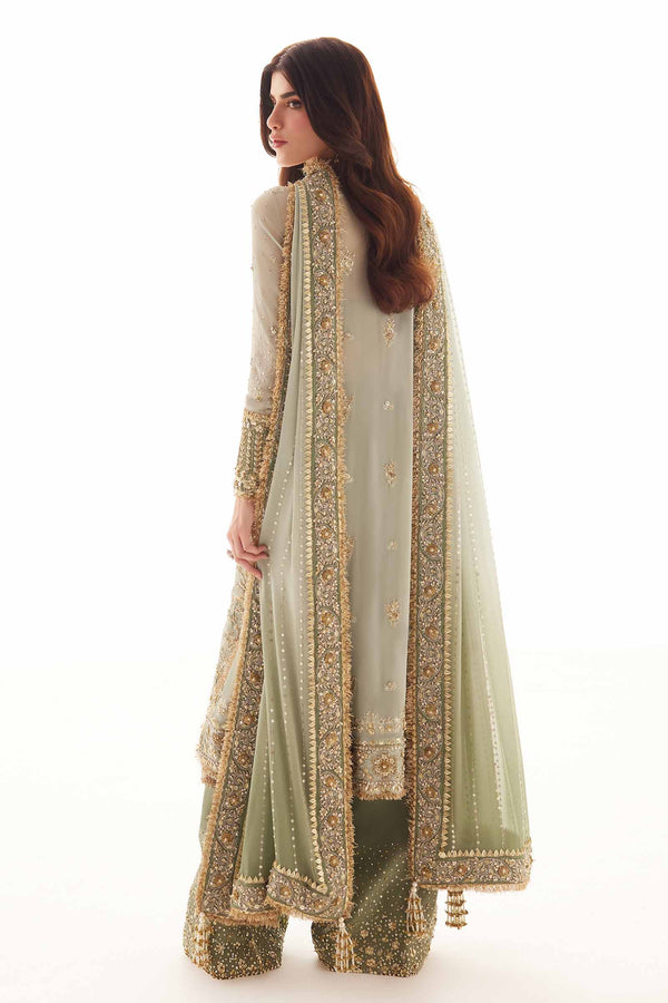 Pakistani Mint Gotta Sequin Chiffon Salwar Kameez (4-Piece) - Image 7