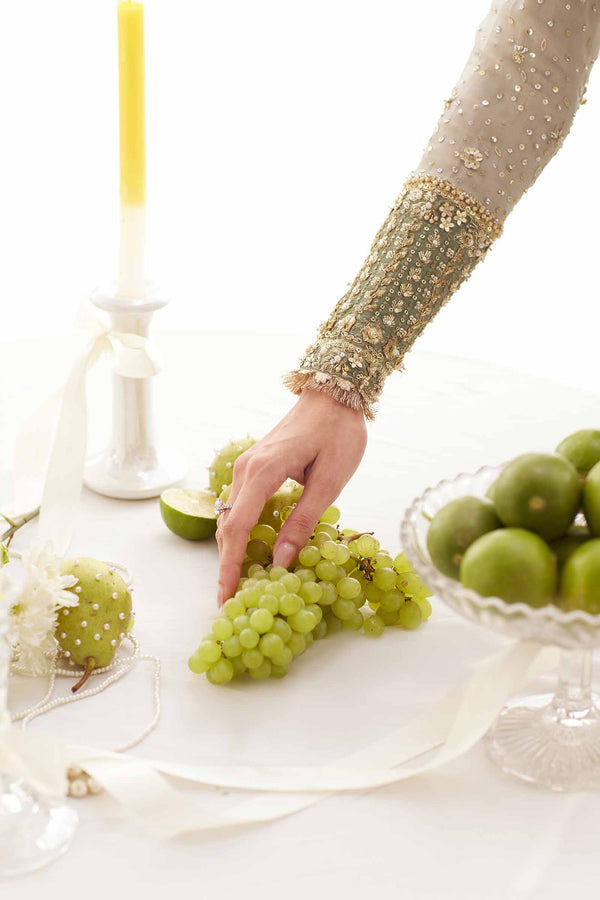 Pakistani Mint Gotta Sequin Chiffon Salwar Kameez (3-Piece) - Image 6