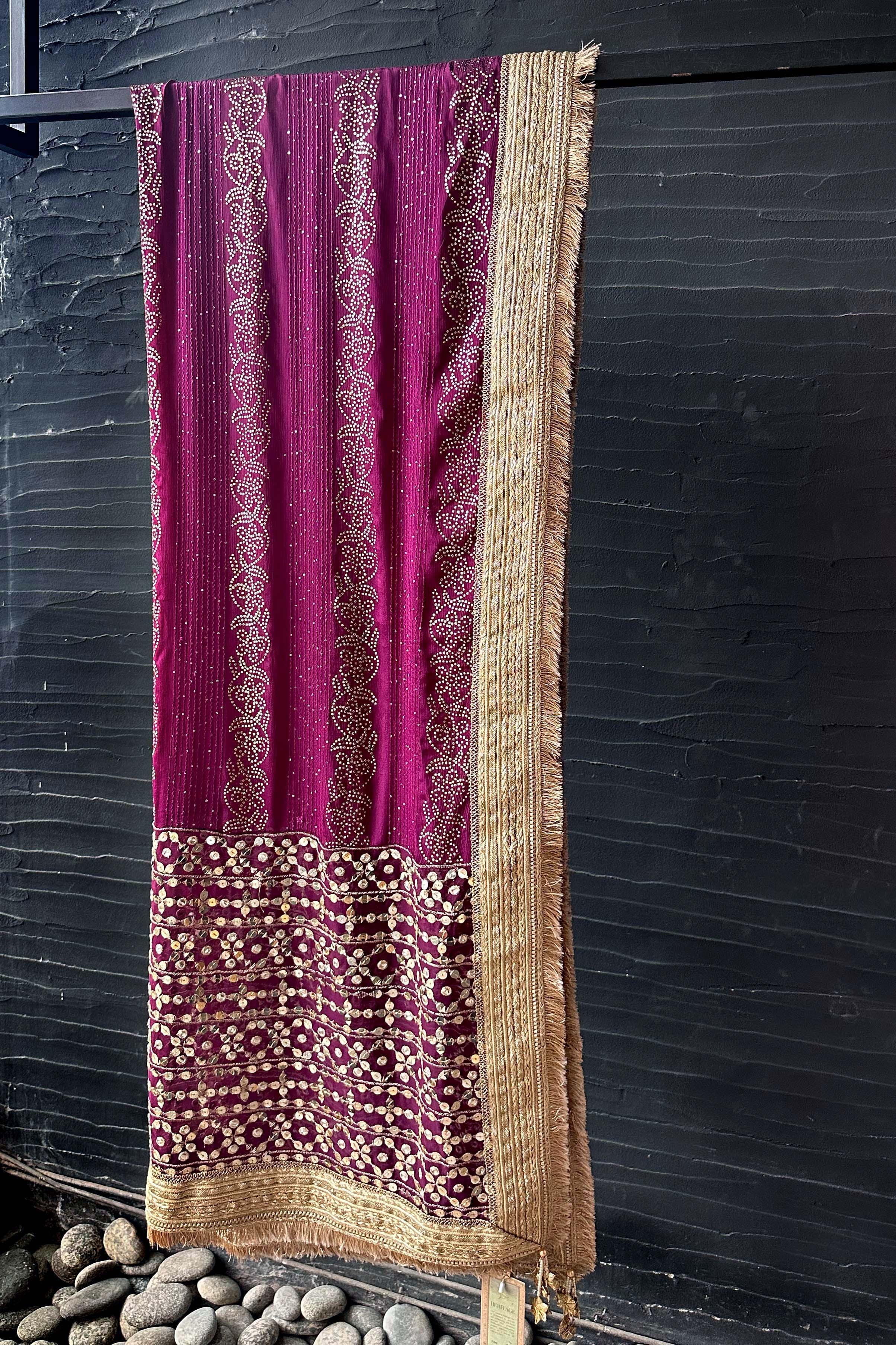 Emerald Green Embroidered Chiffon Salwar Kameez (3-Piece) - Image 11