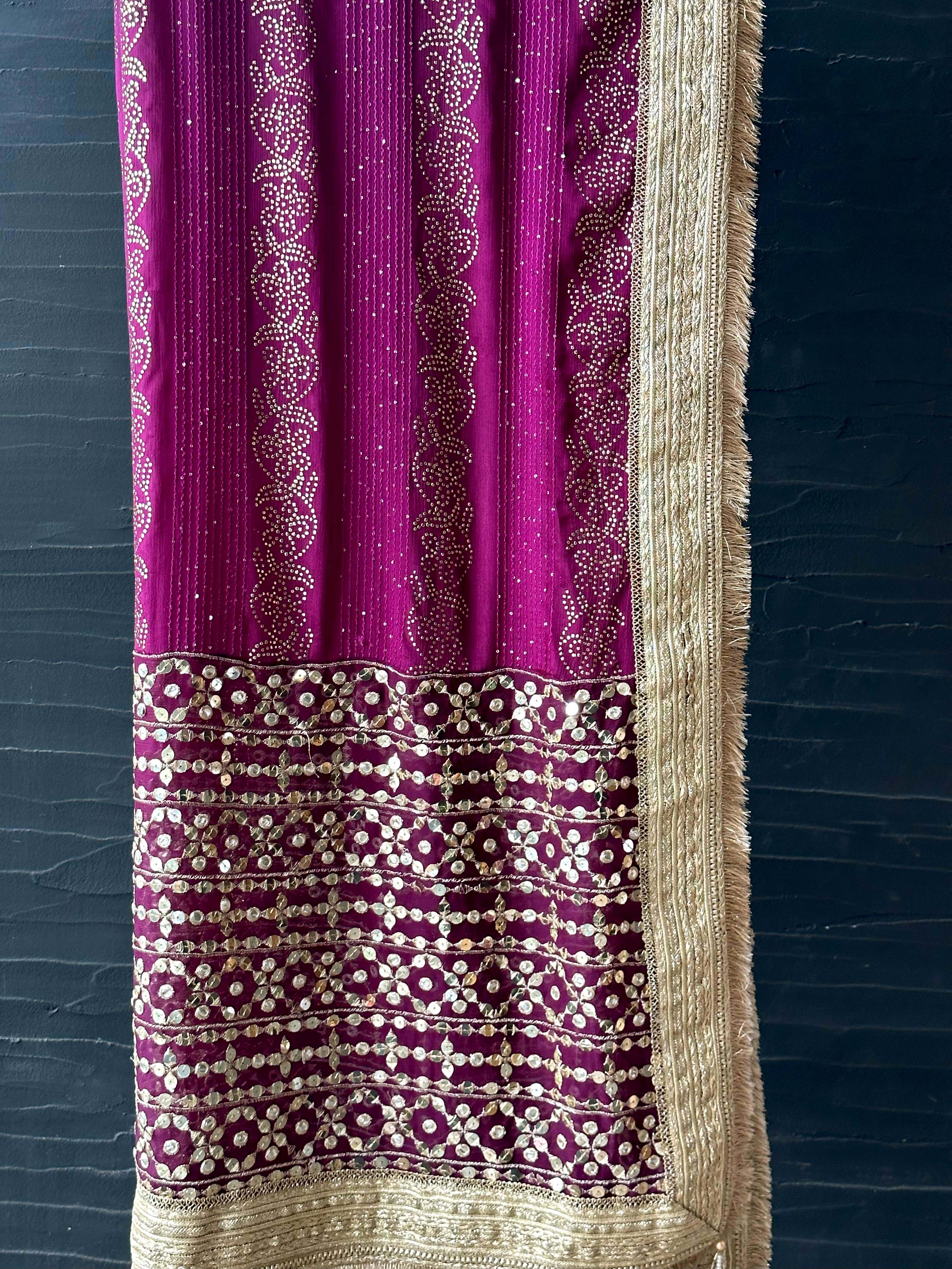 Emerald Green Embroidered Chiffon Salwar Kameez (3-Piece) - Image 12