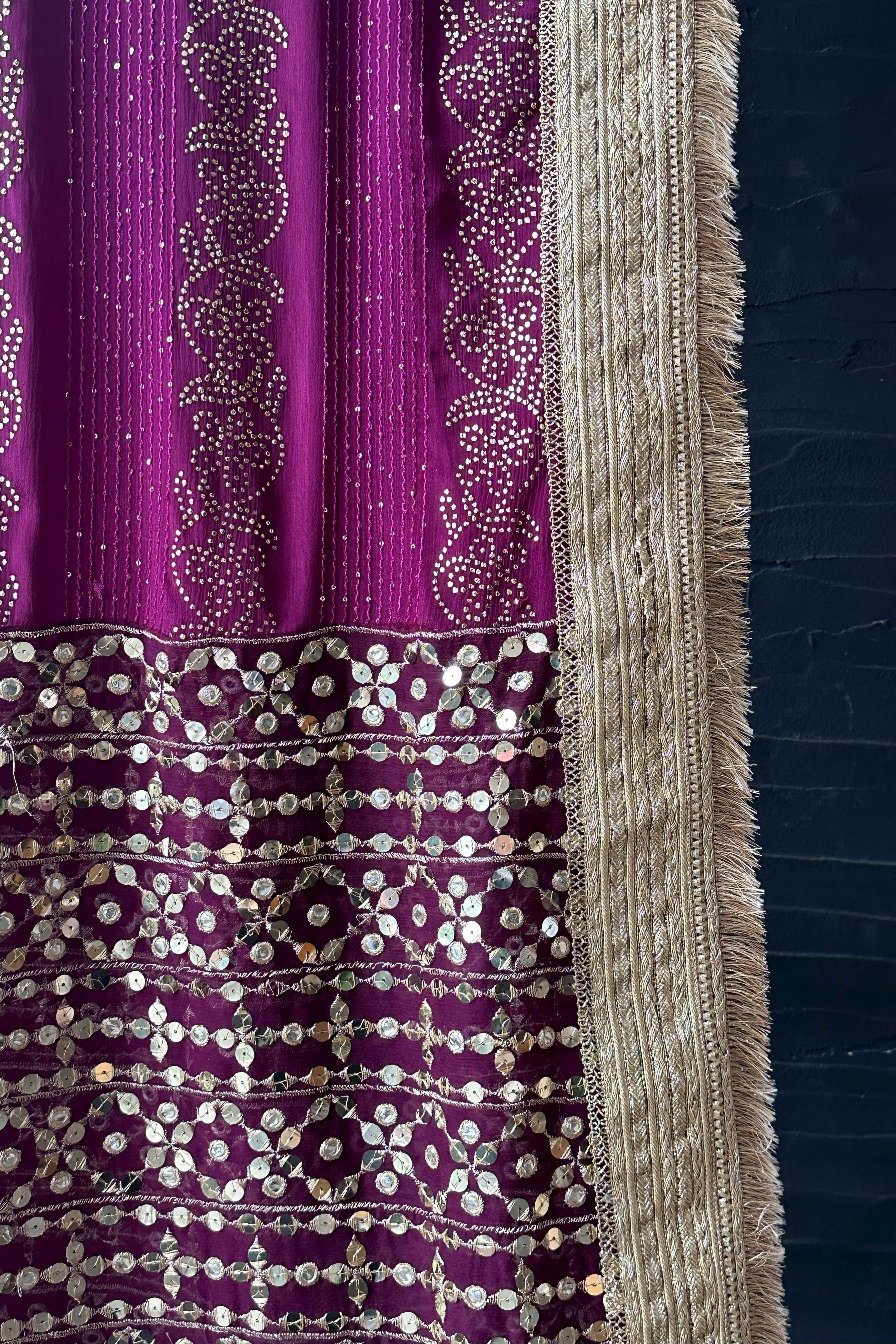 Emerald Green Embroidered Chiffon Salwar Kameez (3-Piece) - Image 13