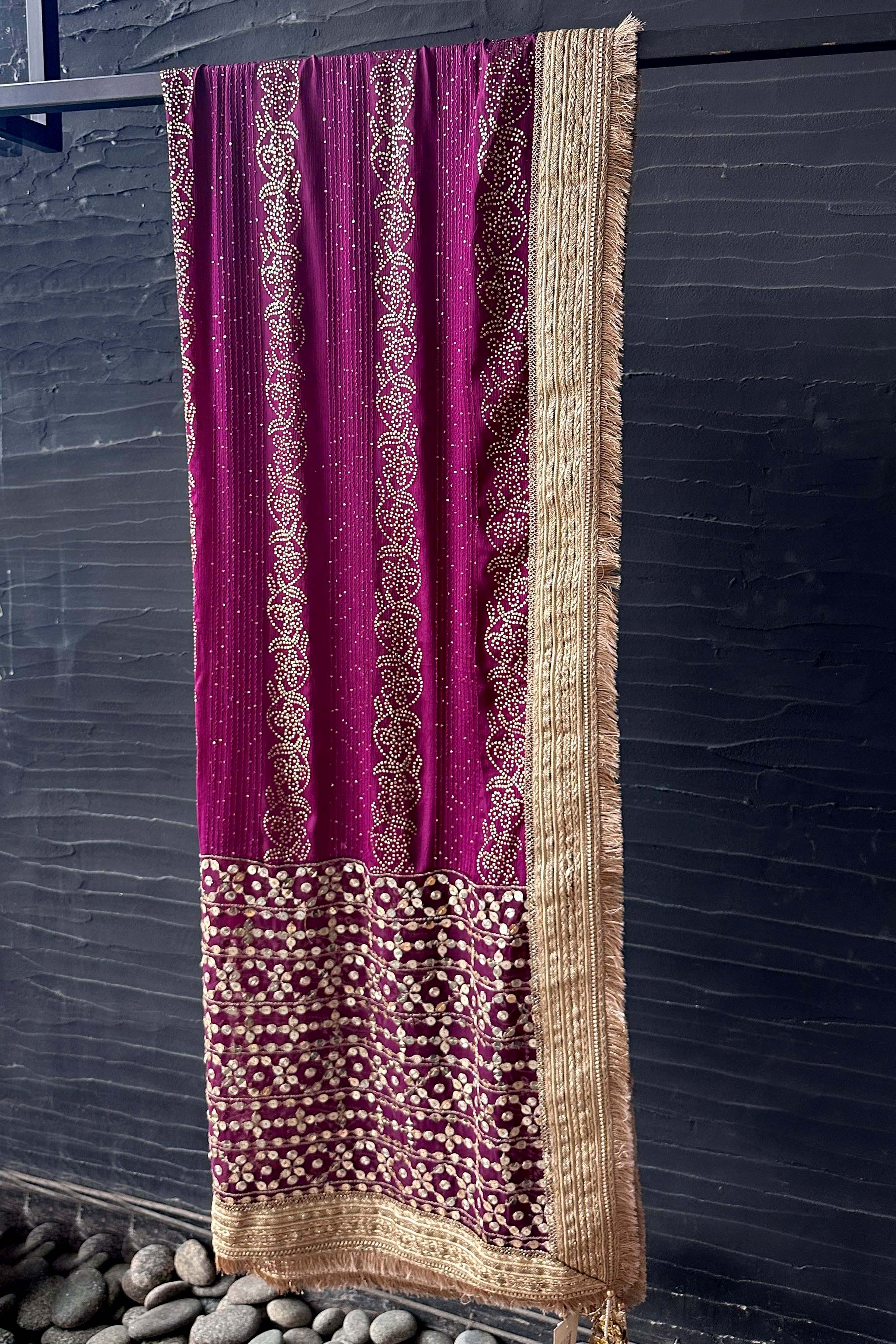 Emerald Green Embroidered Chiffon Salwar Kameez (3-Piece) - Image 17