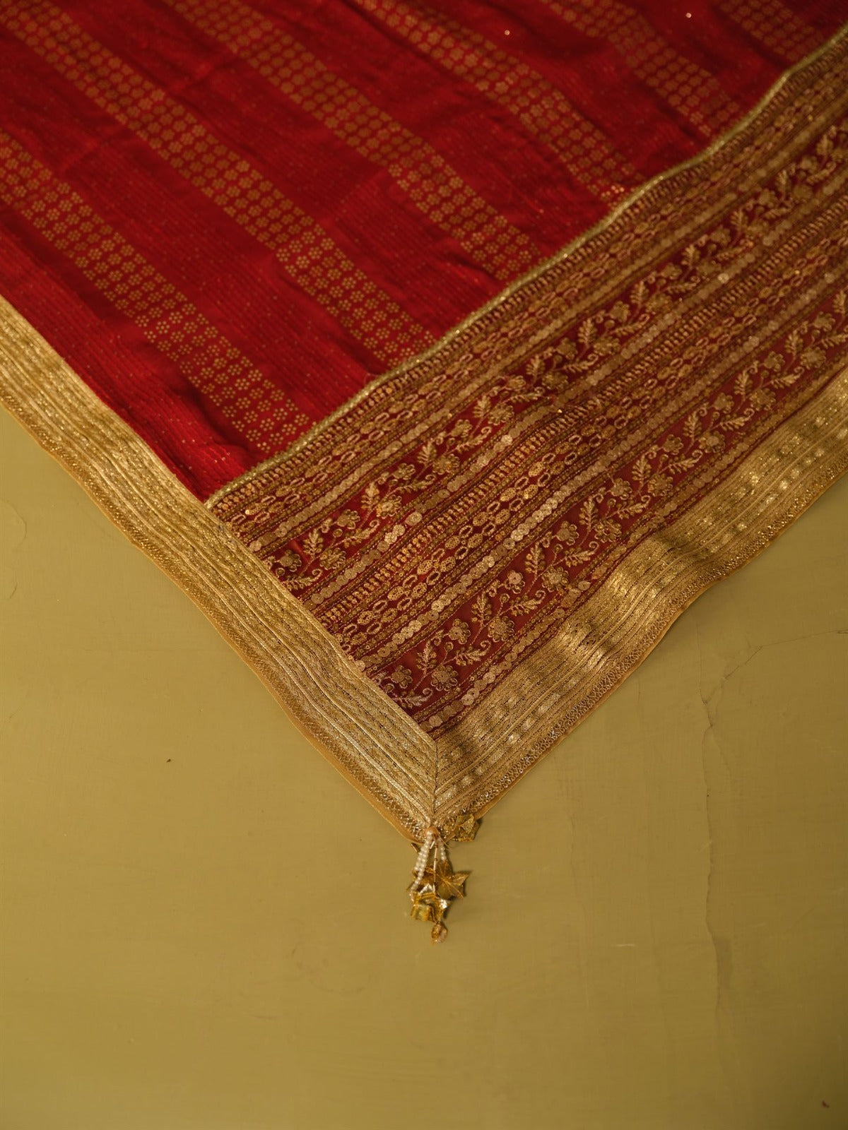 Emerald Green Embroidered Chiffon Salwar Kameez (3-Piece) - Image 7