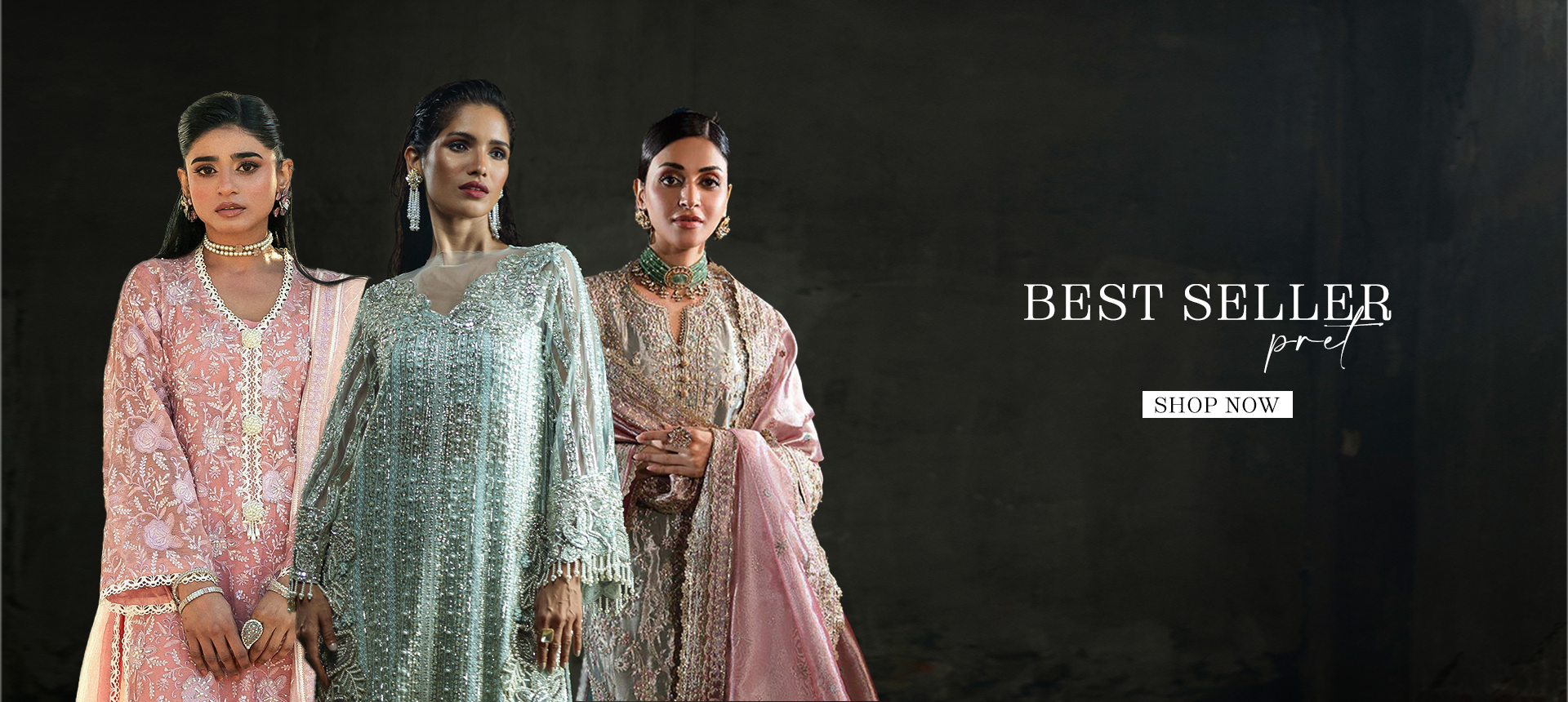 Mint Green Embroidered Kameez with Lilac Dupatta (3-Piece) - Image 3