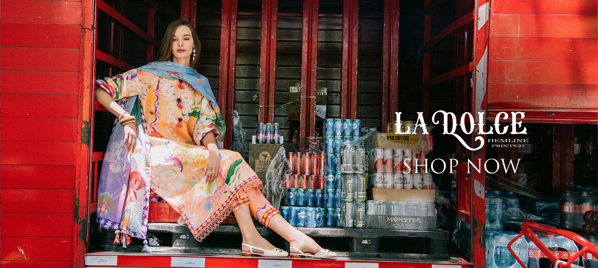 Mint Green Embroidered Kameez with Lilac Dupatta (3-Piece) - Image 4