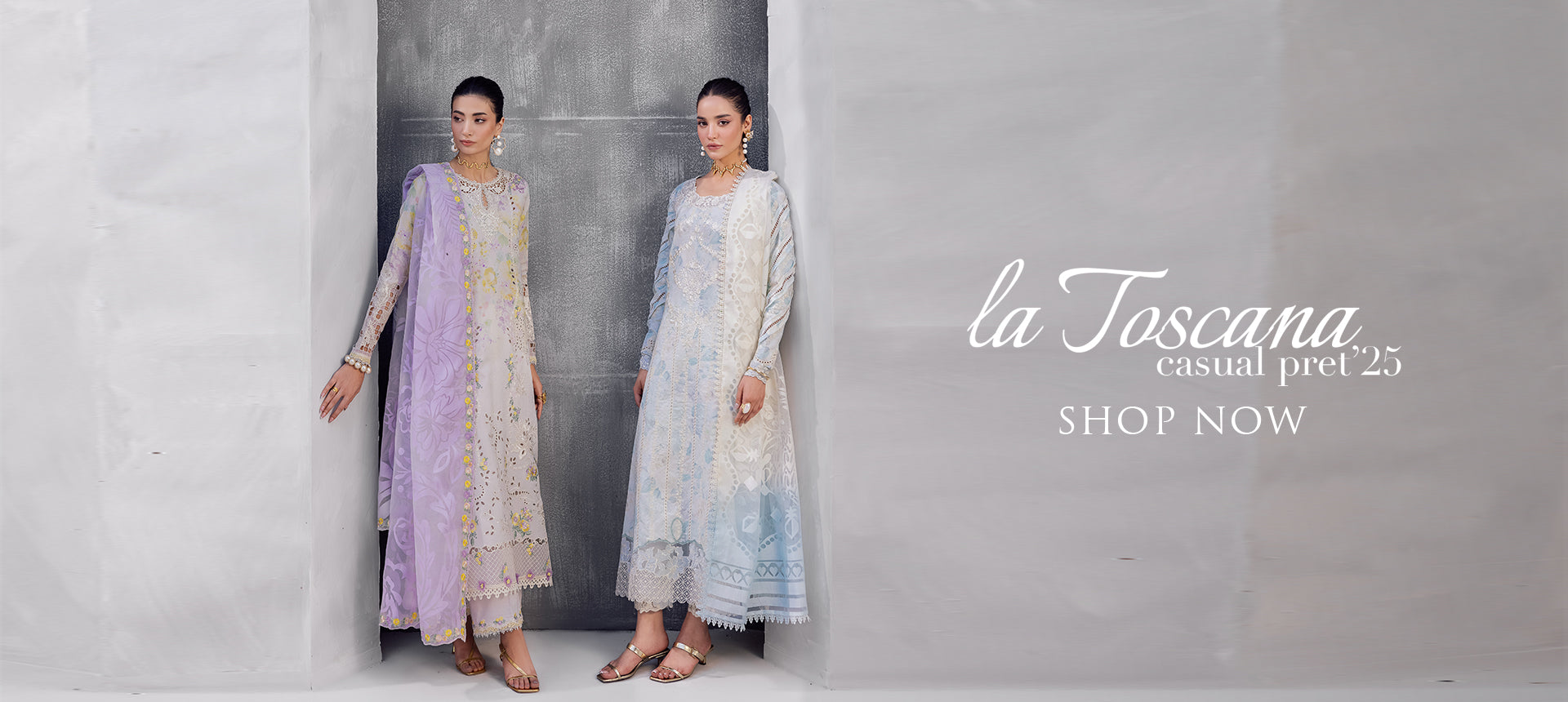 Mint Green Embroidered Kameez with Lilac Dupatta (3-Piece) - Image 5