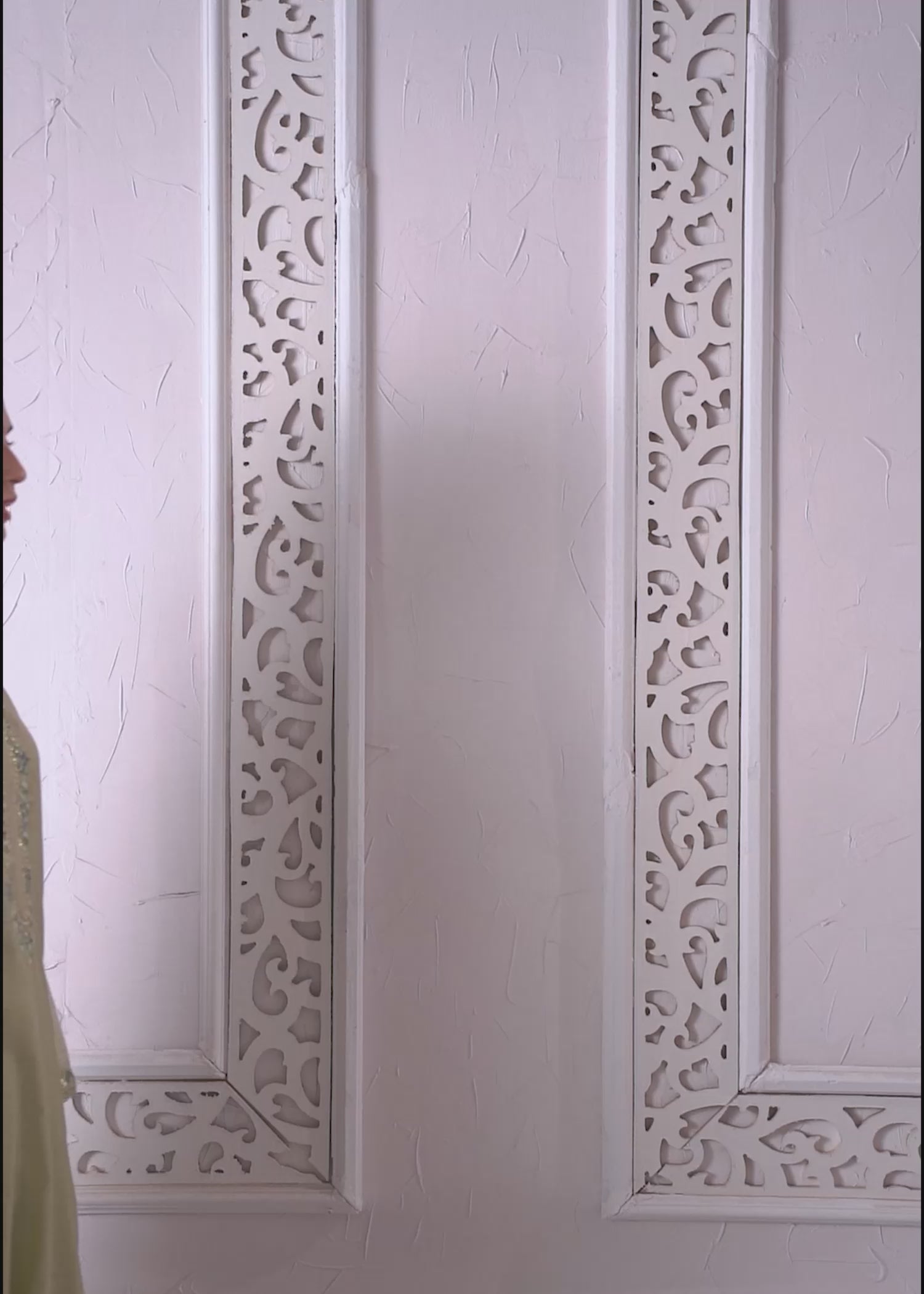 Pakistani Sage Green Embroidered Cotton Silk Kalidaar Kurta (3-Piece) - Image 9