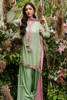 Sage Green Embroidered Khaddi Net Salwar Kameez (3-Piece) - Image 4