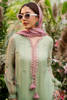 Sage Green Embroidered Khaddi Net Salwar Kameez (3-Piece) - Image 7