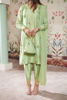 Mint Green Embroidered Korean Silk Salwar Kameez (3-Piece) - Image 2