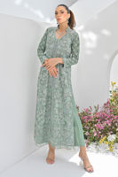 Pakistani Sage Green Embellished Net Organza Salwar Kameez (2-Piece) - Image 5