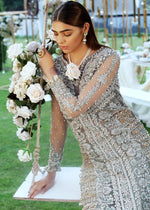 Pistachio Embroidered Organza Salwar Kameez (2-Piece) - Image 3