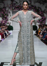 Pistachio Embroidered Organza Salwar Kameez (2-Piece) - Image 4